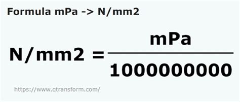 mpa n mm2|Megapascals to newtons per square millimeter [MPa to N/mm²].